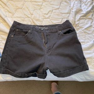 Black high rise shorts